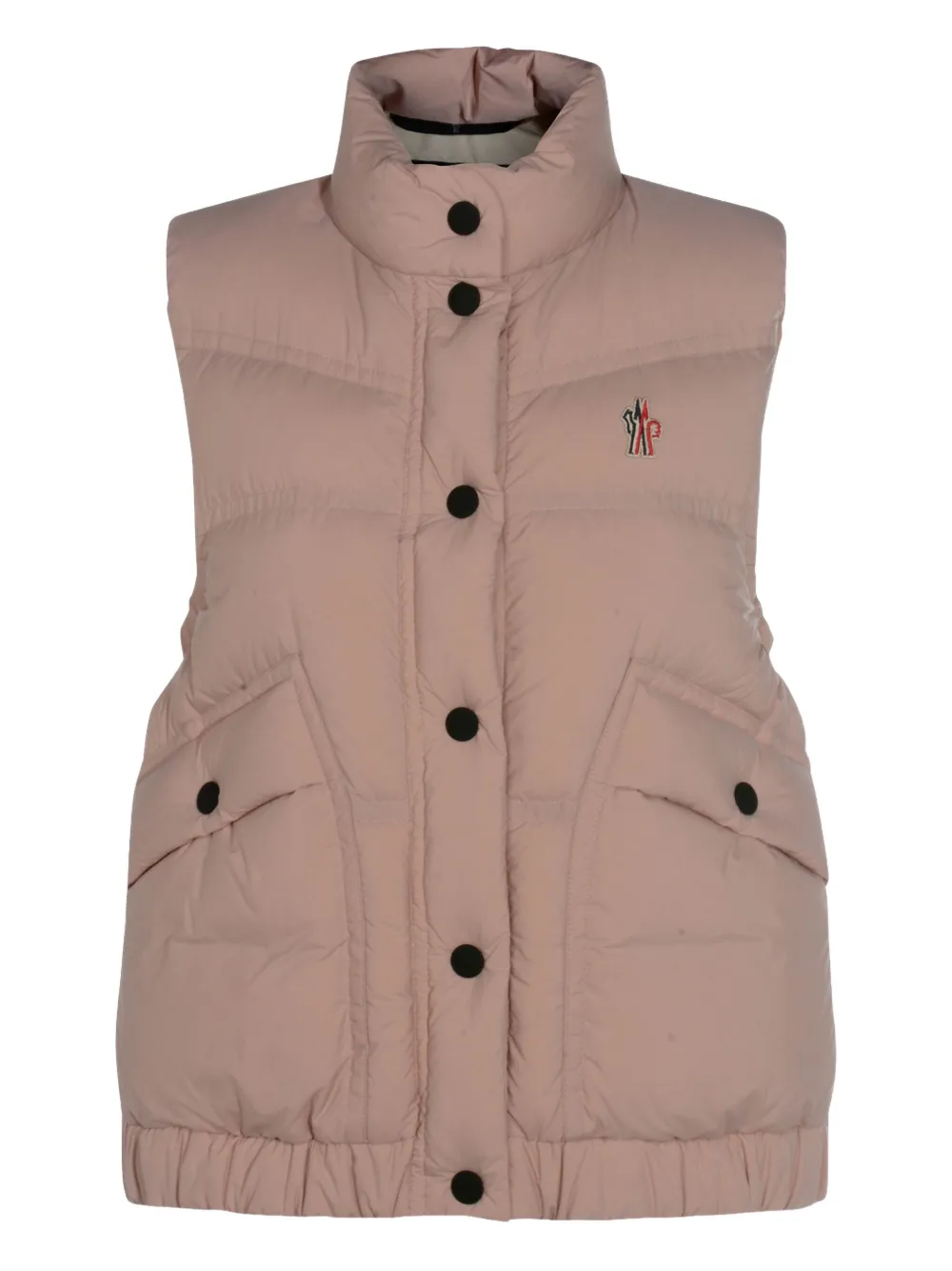 

Стеганное пальто на пуговицах Moncler Grenoble, розовый