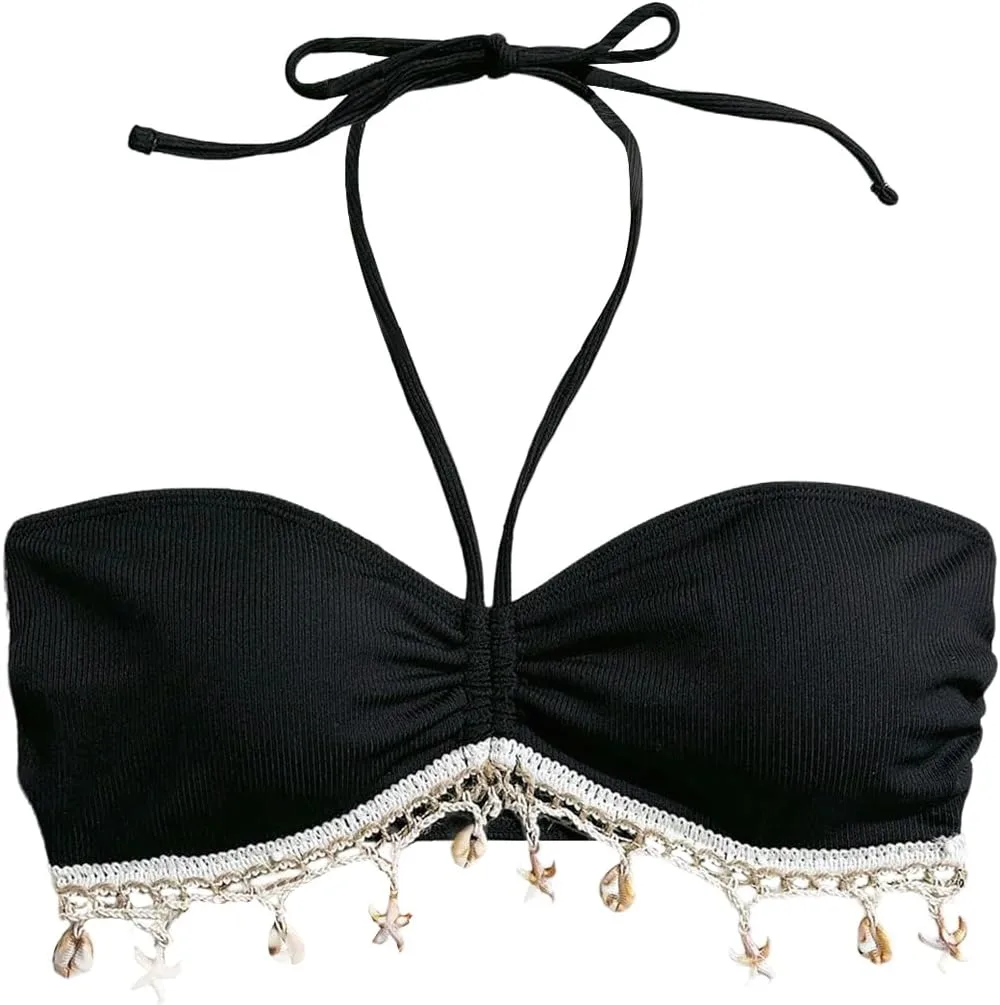 

MakeMeChic женский топ-бикини на запах с завязками на шее и спине
