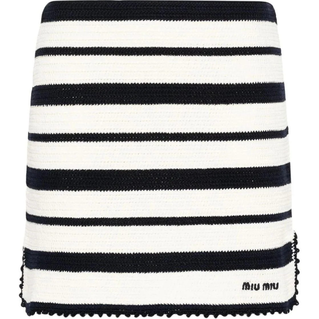 MIU MIU Повседневная короткая юбка женская black white