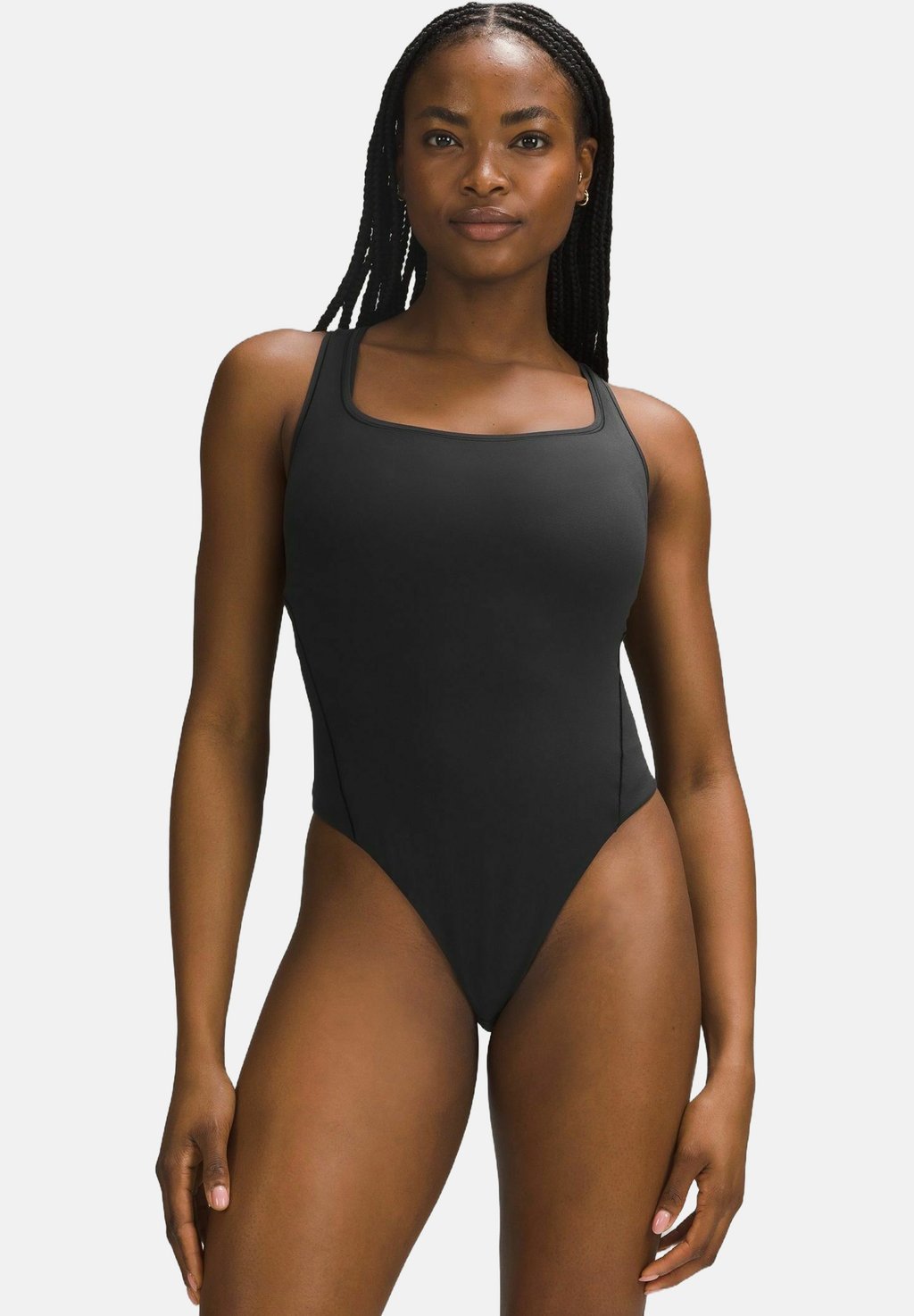 

Трико Nulu Square-Neck Sleeveless Bodysuit lululemon, черный