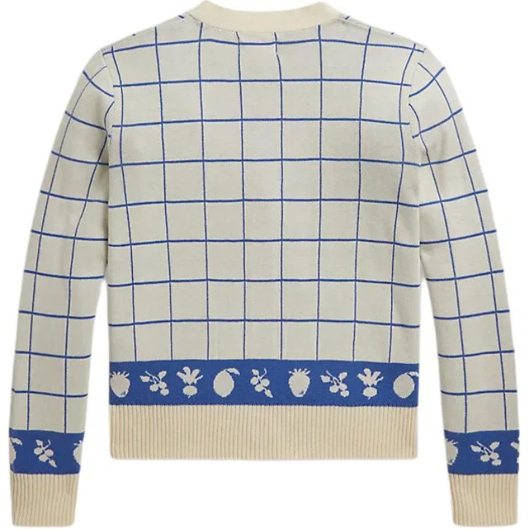 Свитер классический Polo Ralph Lauren Club Cream & Indigo Blue — фото 3