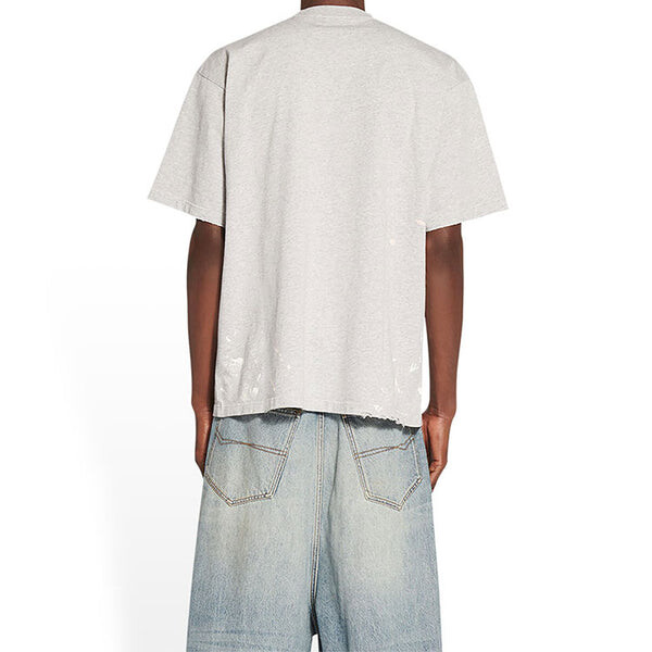 Футболка 90/10 t-shirt large fit 'light grey' Balenciaga, серый — фото 4