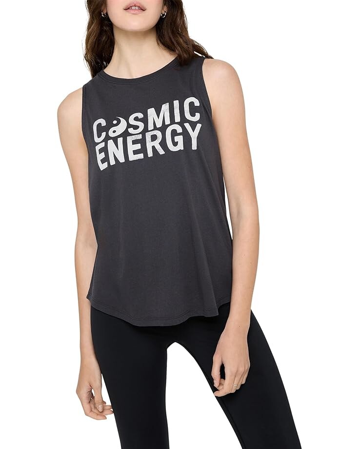 

Топ Spiritual Gangster Cosmic Jade Muscle Tank, цвет Vintage Black