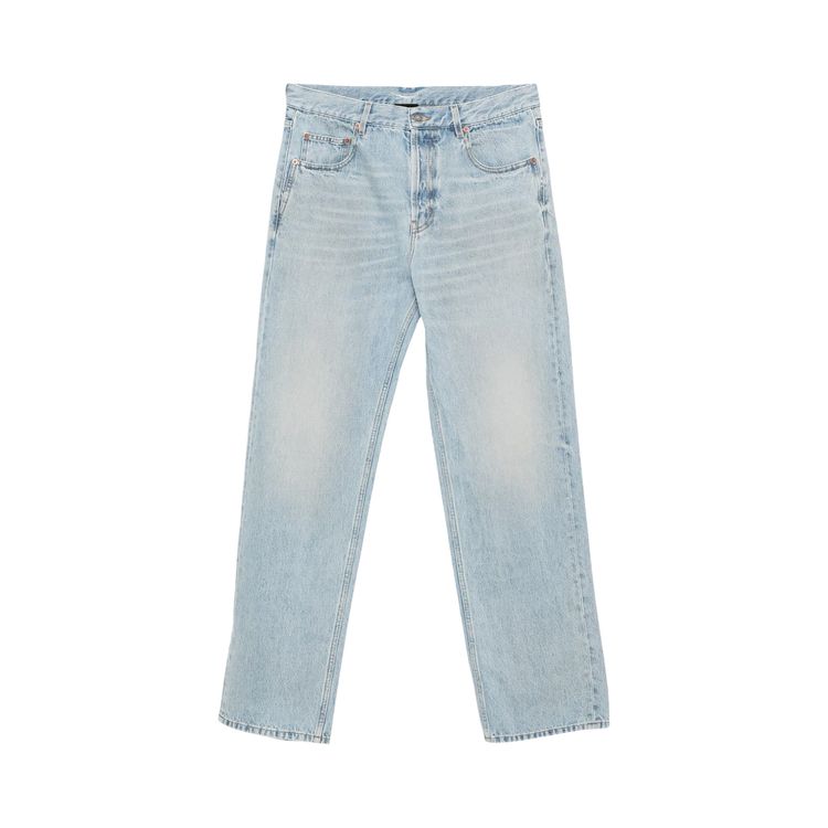 

Джинсы Saint Laurent Mid Straight Baggy Jeans 'Michigan Blue', синий