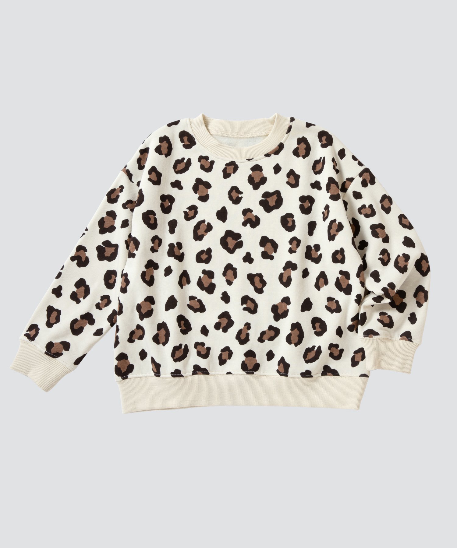 Толстовка с флисовой подкладкой и принтом по всей поверхности. Ever Closet, Leopard (Ivory) — фото 3
