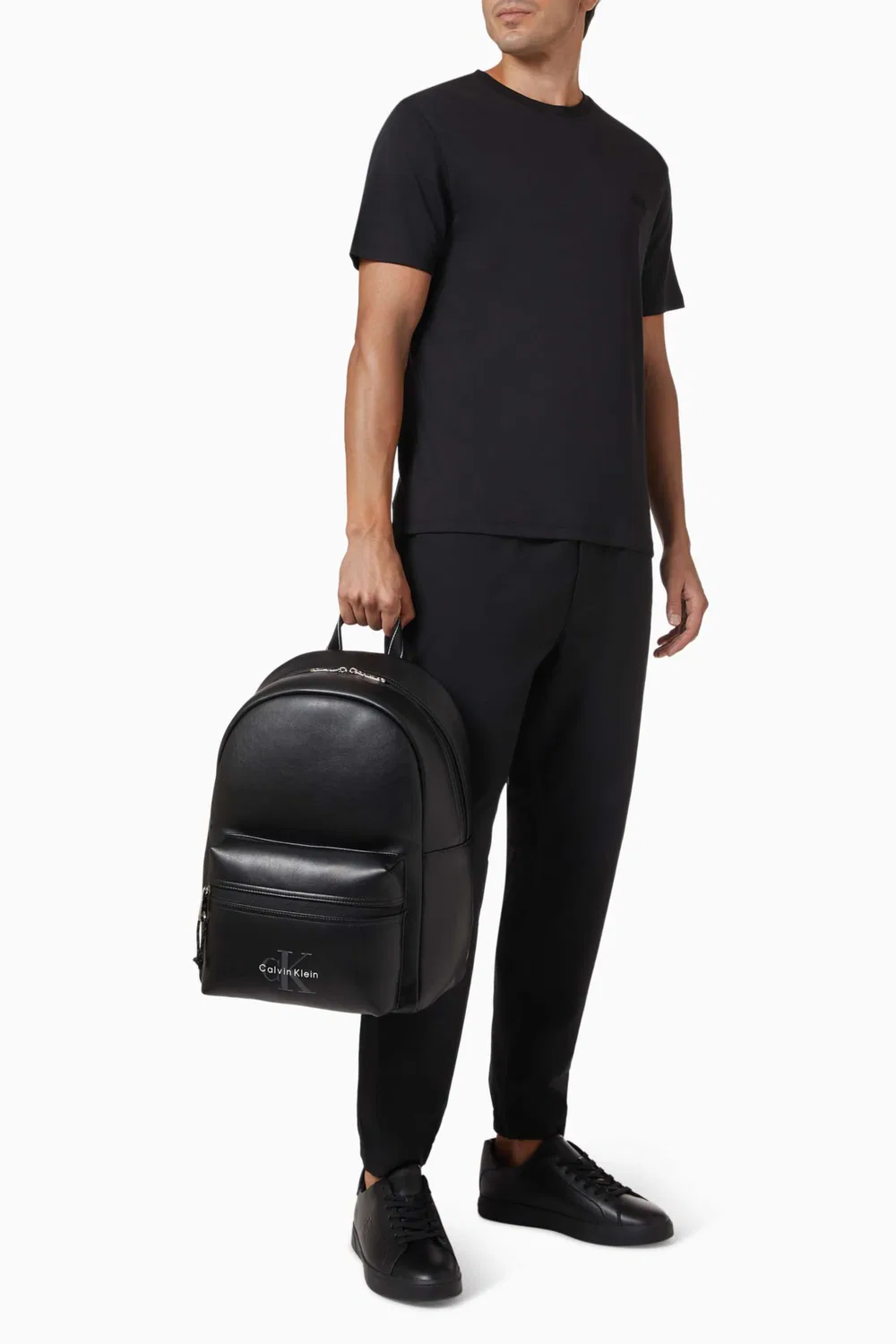 Футболка с коротким рукавом Logo Slim-fit Calvin Klein, черный — фото 2