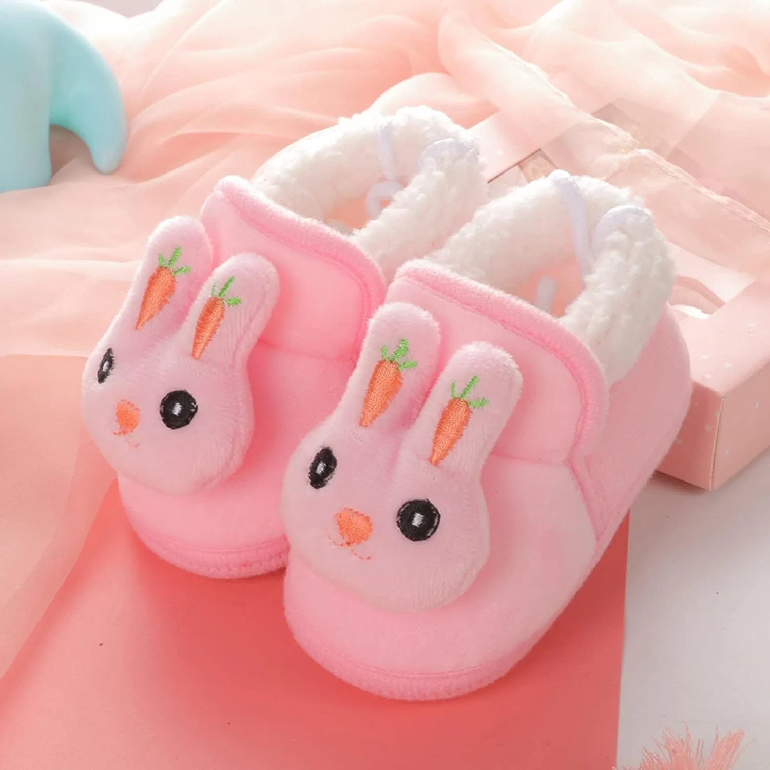 Детские ботинки для девочек с принтом Cat And Girl Boots, Pink — фото 2