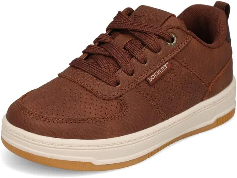 Детские кроссовки для мальчиков с лазерным принтом Overtime Laser DOCKERS, British Tan/Brown