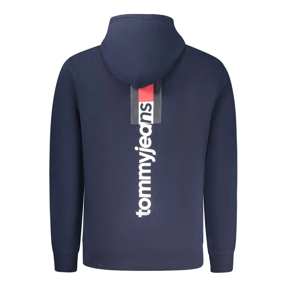 Мужской свитшот с капюшоном и принтом логотипа Tommy Hilfiger, Blue — фото 2