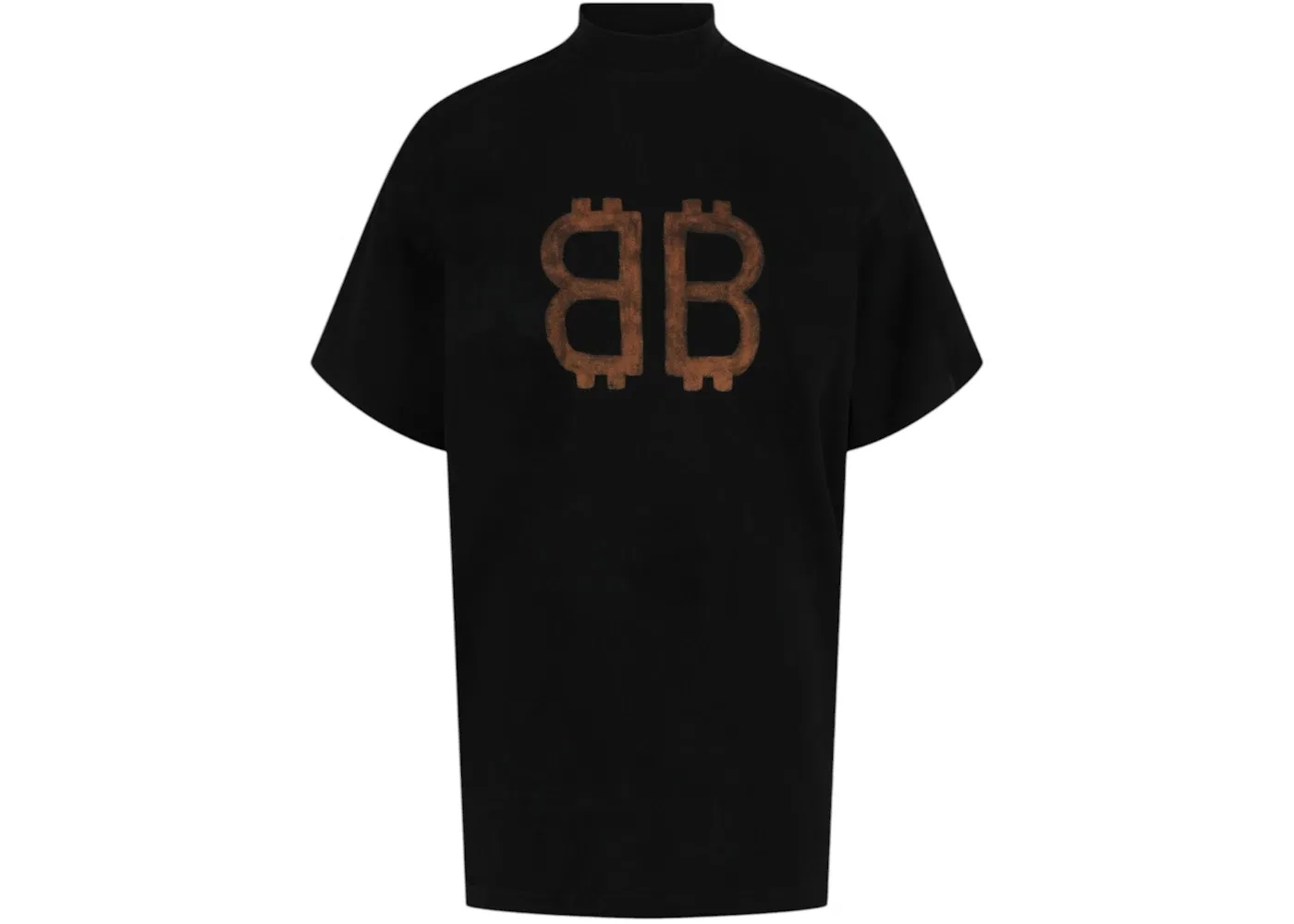 Женская оверсайз-футболка с эффектом выцветания Crypto Bleach Vintage Balenciaga, цвет Washed/Black