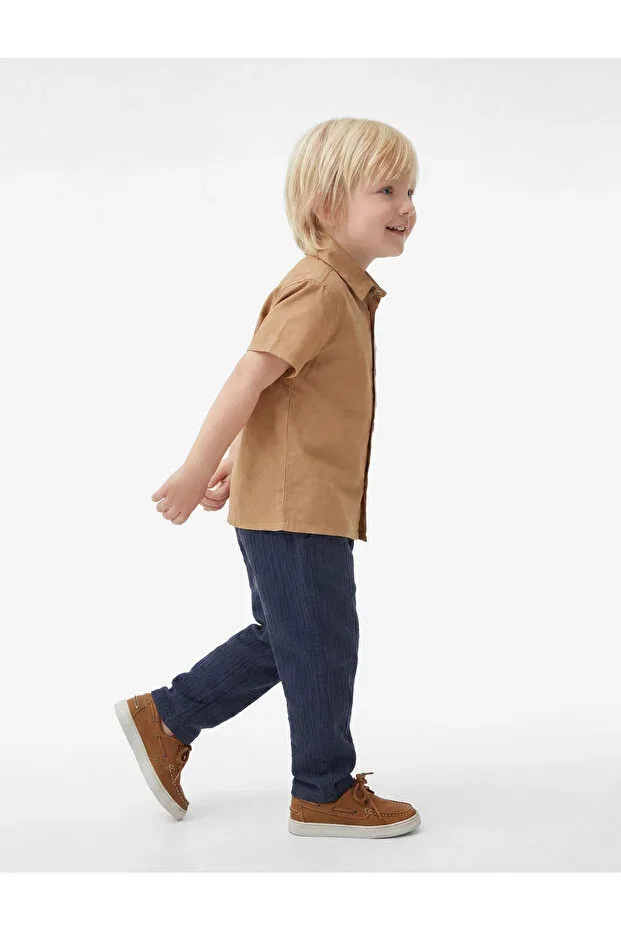 Детские брюки для девочек хлопковые Elastic waist and pockets Koton, Navy Blue