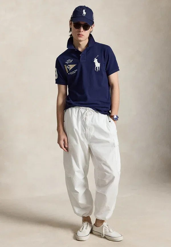 Футболка поло хлопок Custom Slim Fit Big Pony, Polo Ralph Lauren, Newport темно-синий — фото 2
