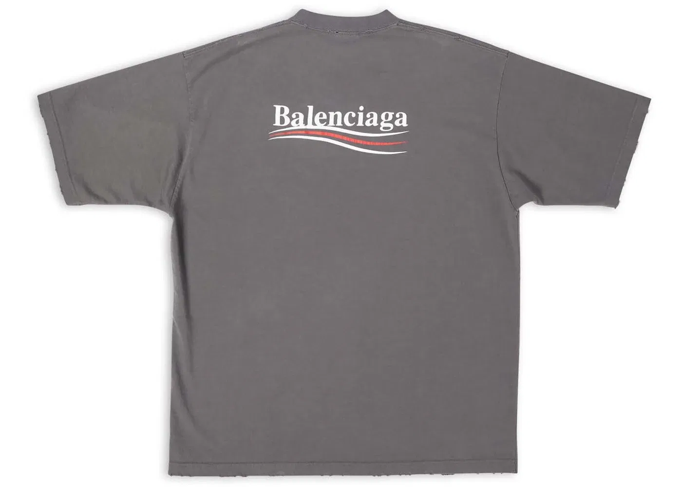 Унисекс футболка с принтом Balenciaga Political Campaign, Grey — фото 2