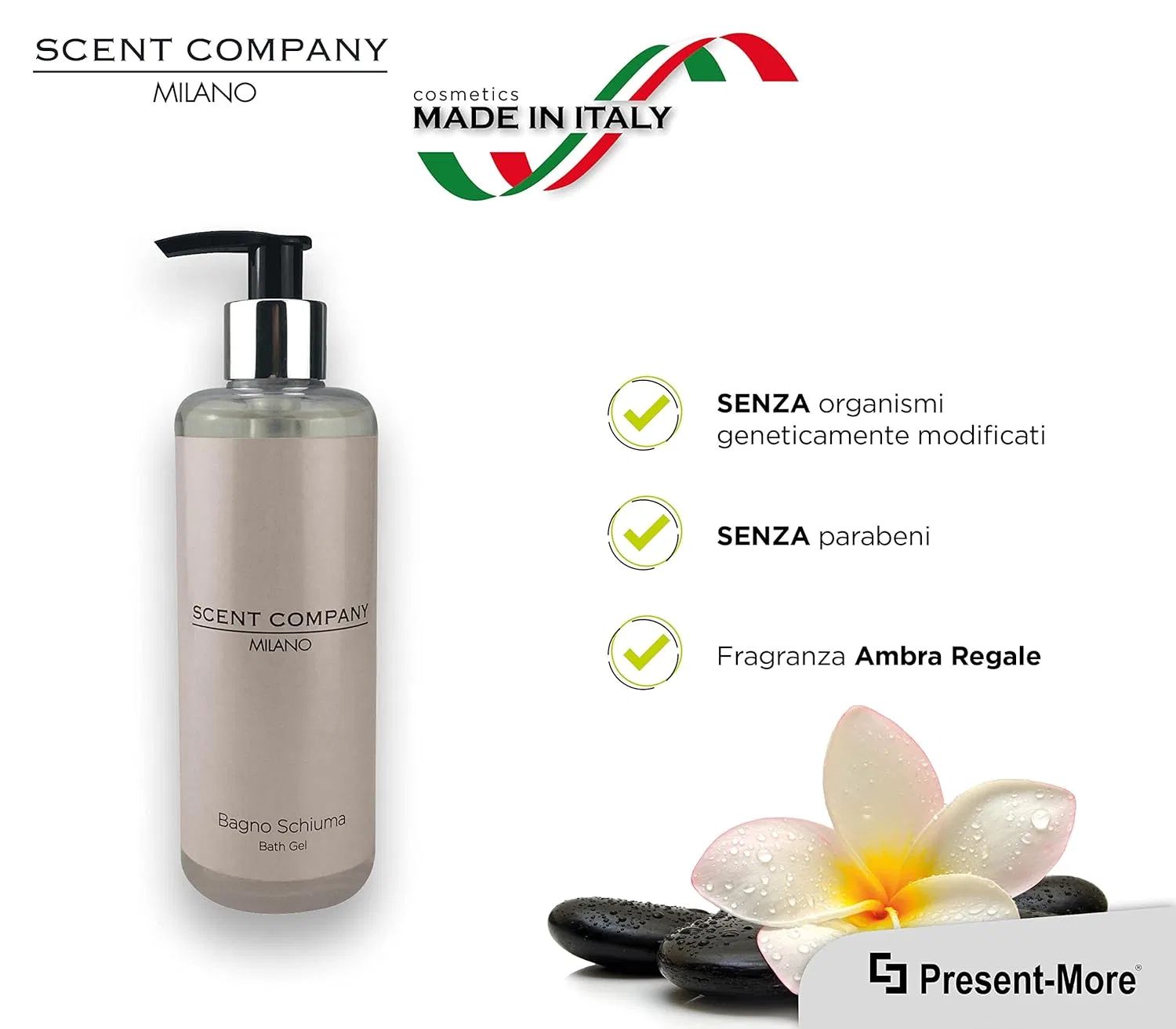 Гель для душа Shower Gel, PRESENT-MORE, набор 15 шт по 300 мл, Royal Amber — фото 3