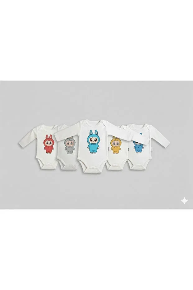 Детское боди-комплект 5 предметов Basics Lamra, White