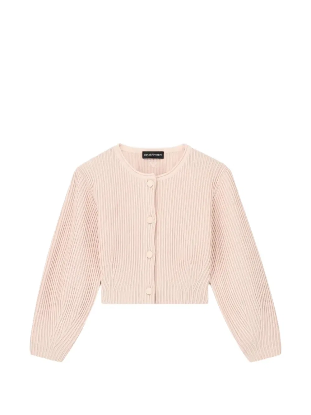 Кардиган в рубчик Emporio Armani Kids, розовый