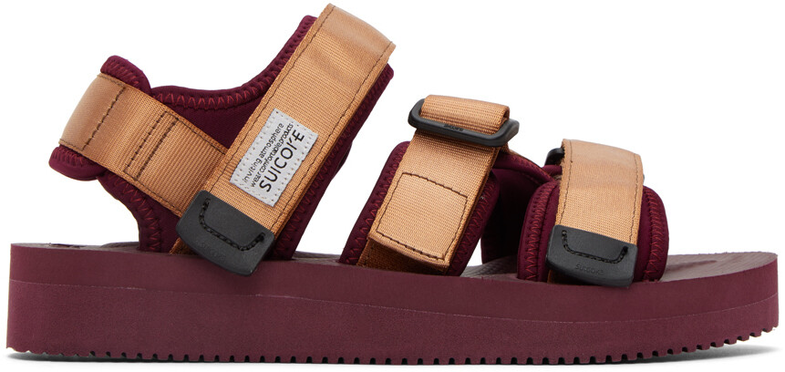 

Коричнево-бордовые сандалии KISEE-V Suicoke