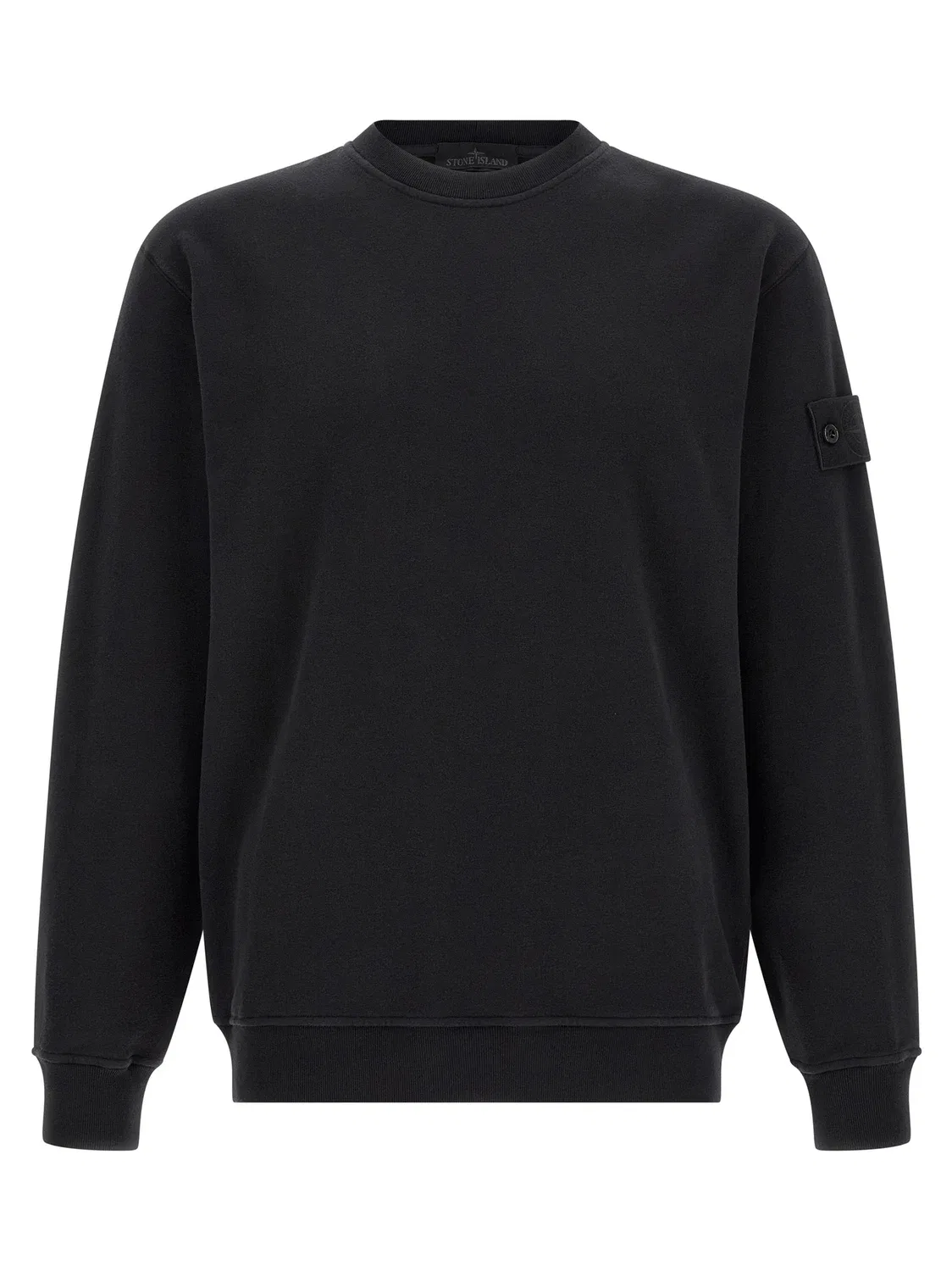 Свитшот Stone Island Ghost с нашивкой, черный
