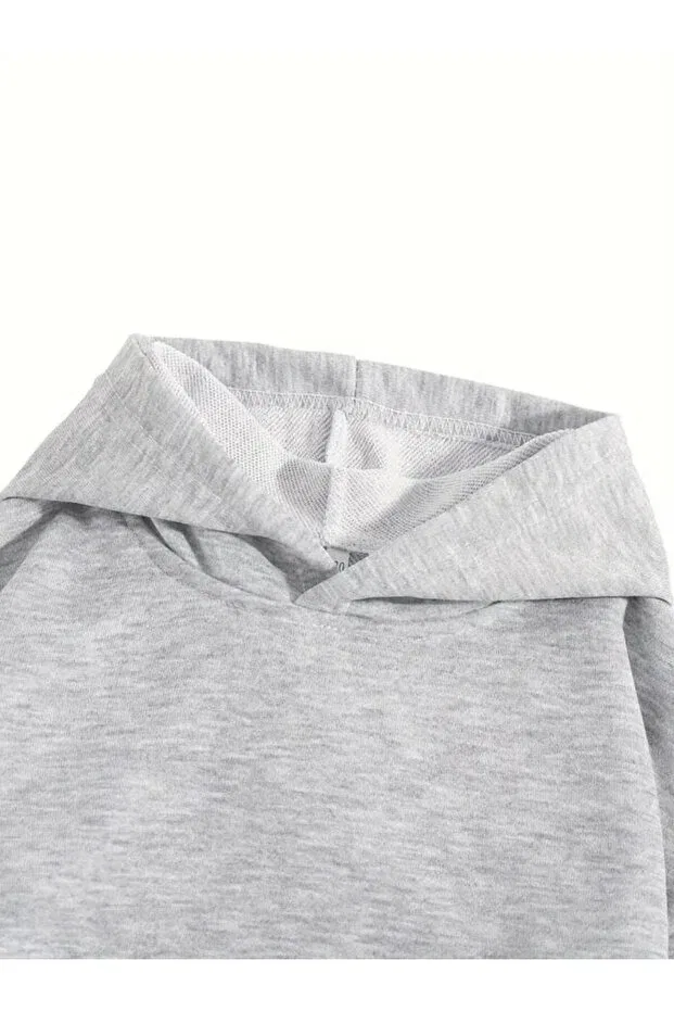 Детское худи оверсайз с принтом Unisex Kids New York Queens Printed Baxia, Gray — фото 3