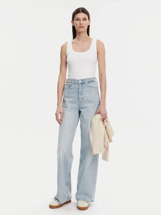 Топ slim fit Gap, белый — фото 2