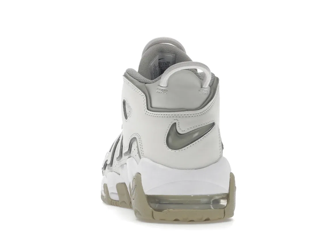 Детские кроссовки с кожаными накладками Nike Air More Uptempo Nike, Phantom/White/Sanddrift/Light Iron Ore — фото 4
