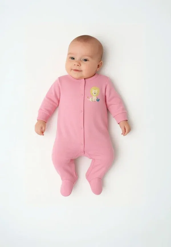 Комплект из 4 боди с длинным рукавом, хлопок, Sleep Suit Minoti, purple white mint, белый/фиолетовый