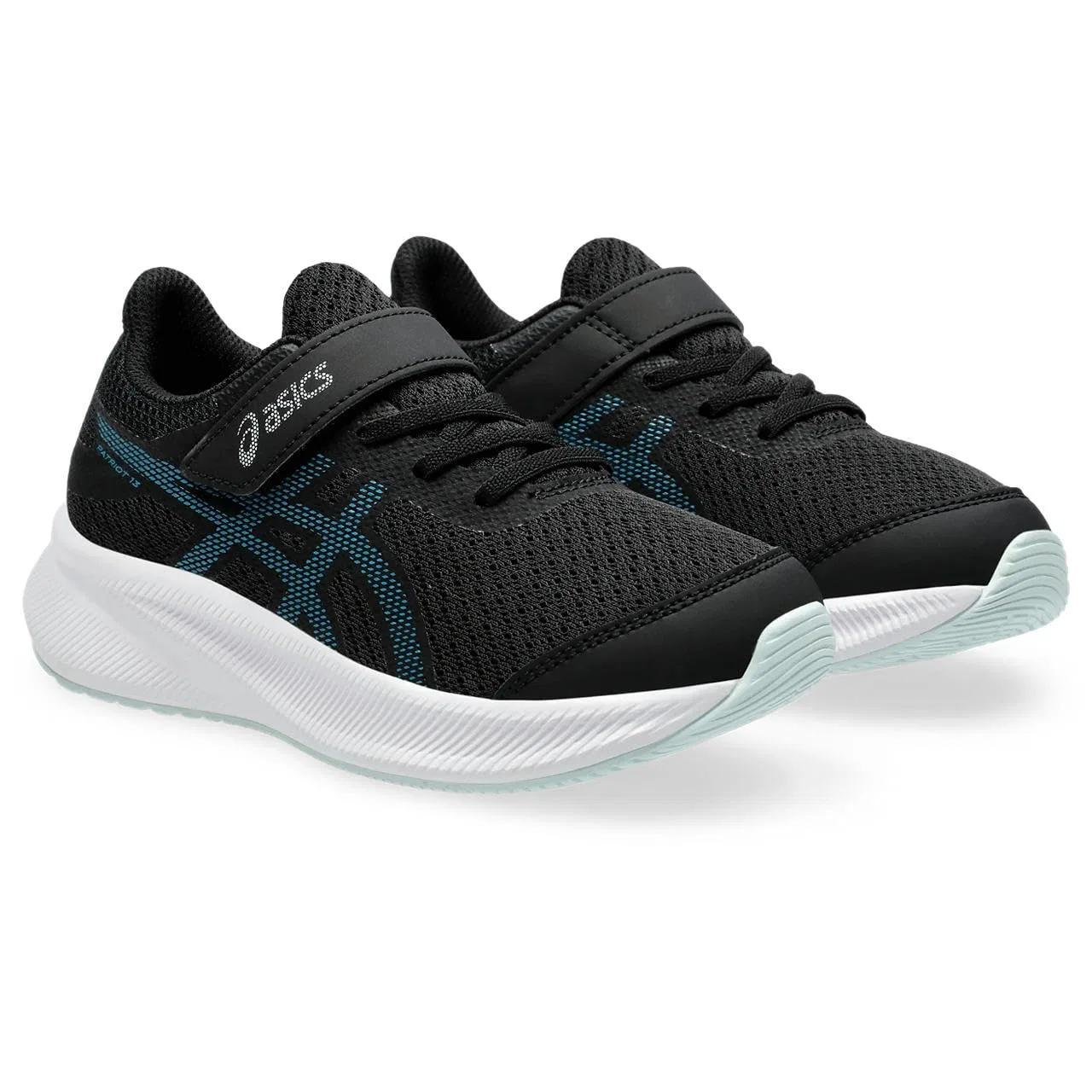 Детские кроссовки для мальчиков с сетчатым верхом Patriot 13 PS ASICS, Black Blue Teal
