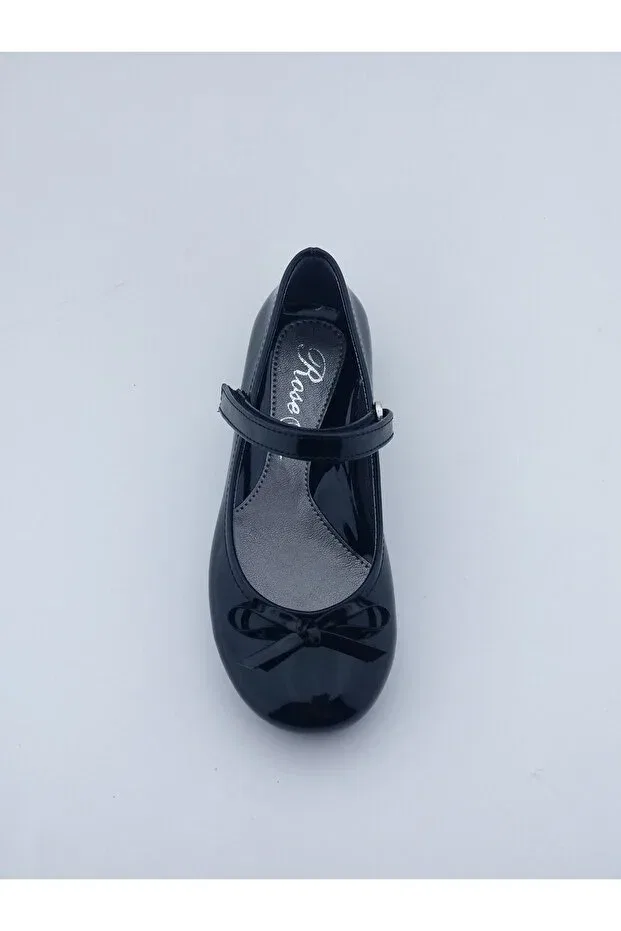 Детские балетки для девочек лакированные Rose Club Kids, Black — фото 3