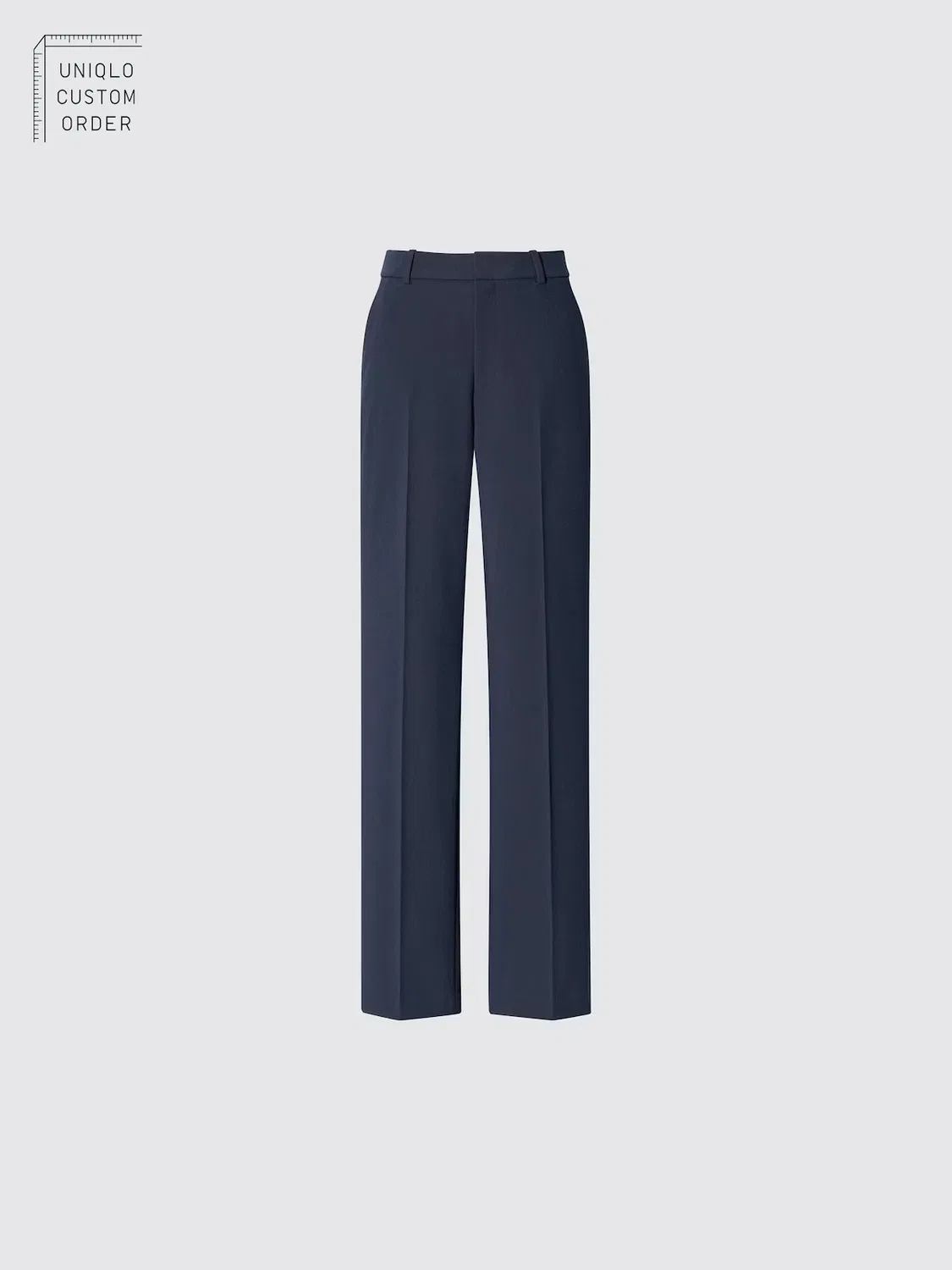 Эластичные прямые брюки Uniqlo, серый — фото 2