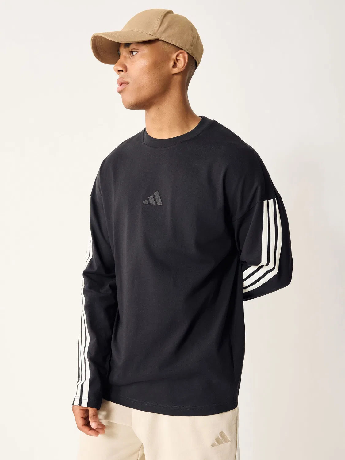Футболка с длинным рукавом adidas Kit 3-Stripes, черный