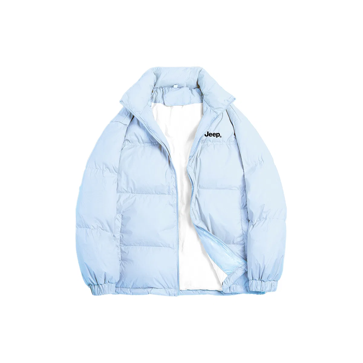 Детский пуховик с воротником-стойкой Jeep, Light Blue