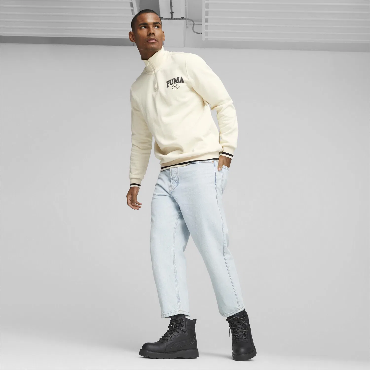 Детские кроссовки для мальчиков с принтом Caven Junior PUMA, 2 0 Block Dark Myrtle Club Navy White — фото 3