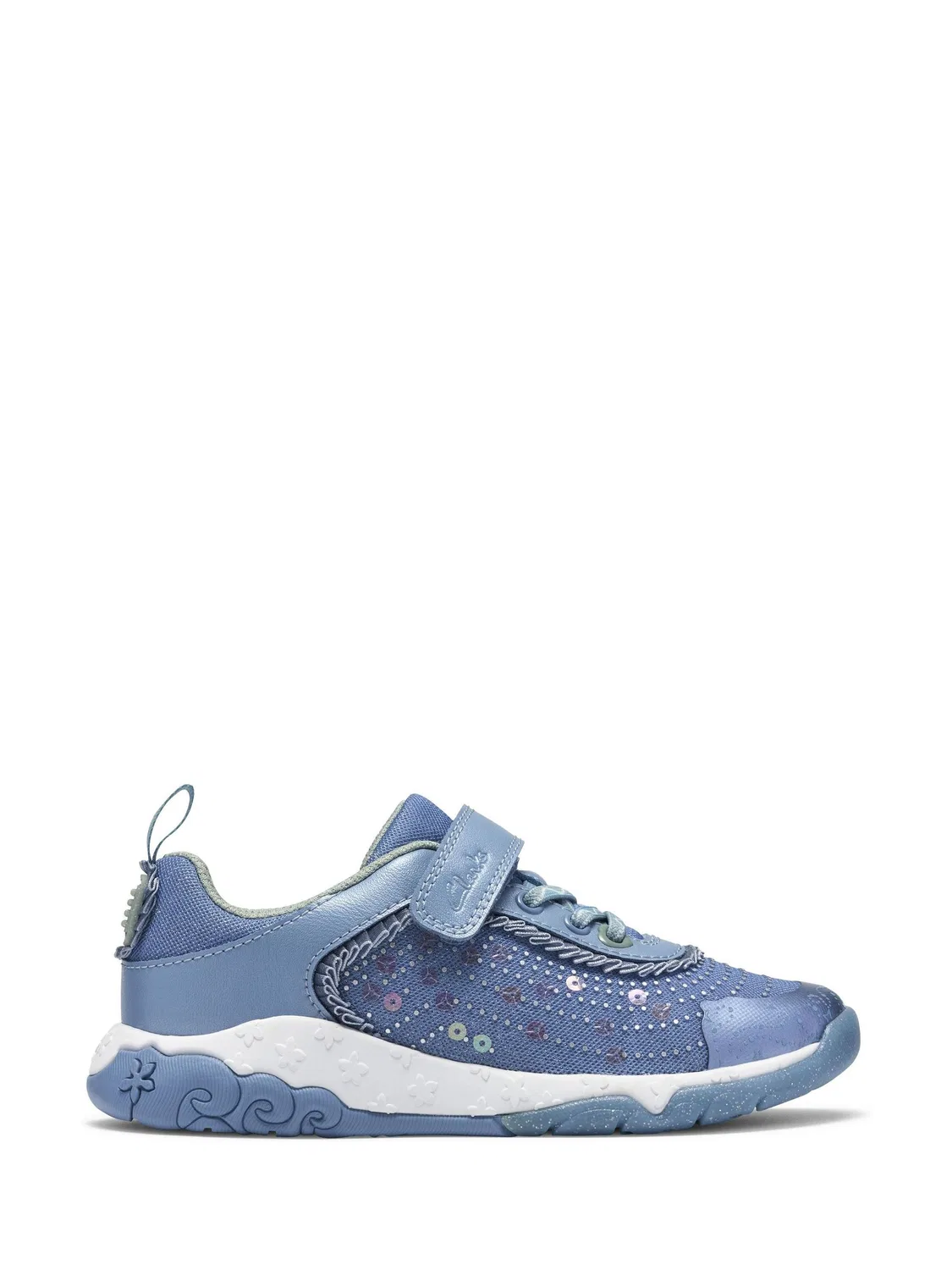 Кроссовки детские Clarks Tidal Wish K, с пайетками, синий