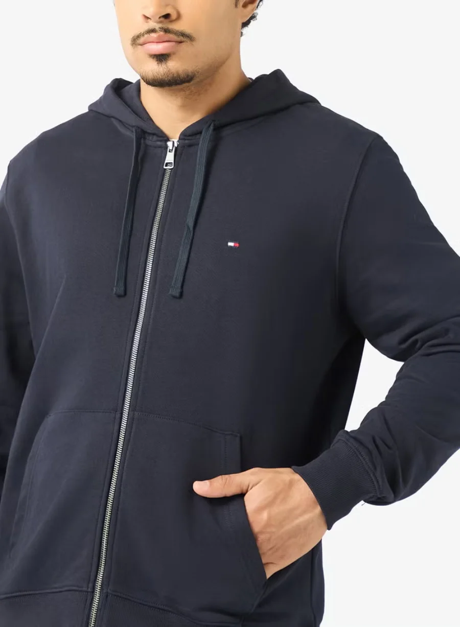 Худи Tommy Hilfiger Terry Zip-Thru, синий — фото 3