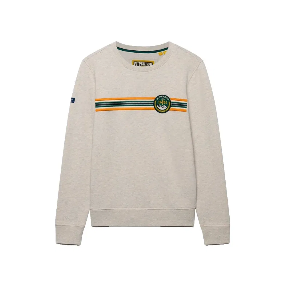 Мужской свитшот свободного кроя Outdoor Stripe Logo Relaxed Superdry, Beige