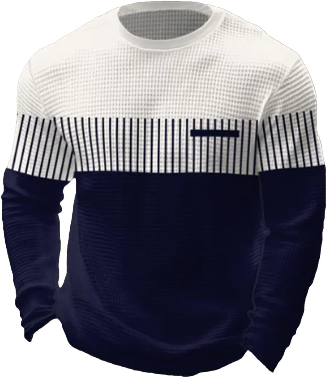 Мужская футболка с длинным рукавом в полоску Regular Fit, Blue
