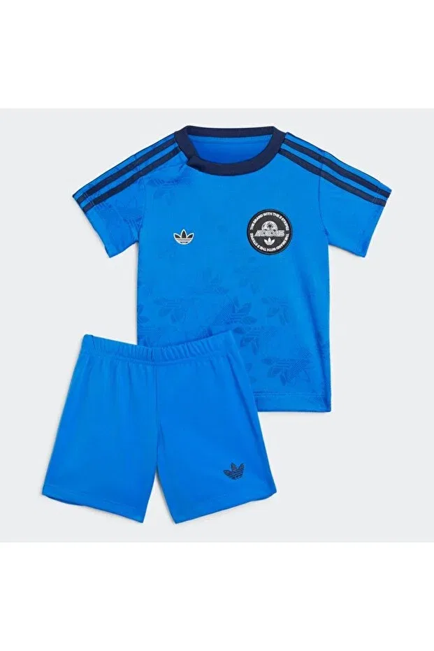 Детский спортивный комплект для девочек с коротким рукавом Adidas, Blue — фото 2