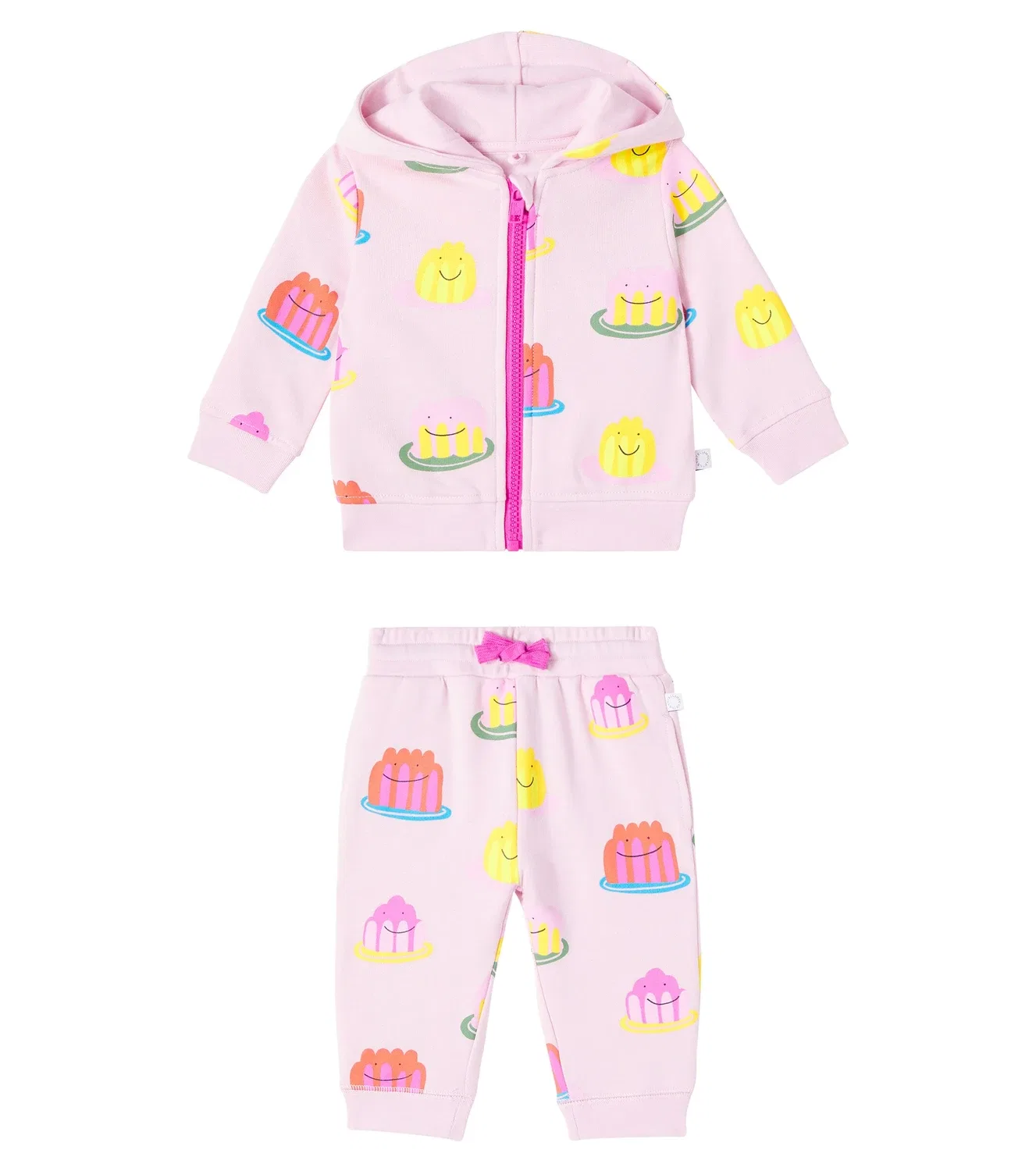 Комплект из хлопка с принтом Stella Mccartney Kids, розовый