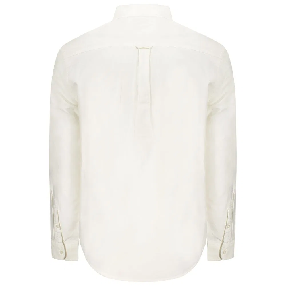 Мужская рубашка с длинным рукавом White Cotton Tommy Hilfiger, White — фото 2
