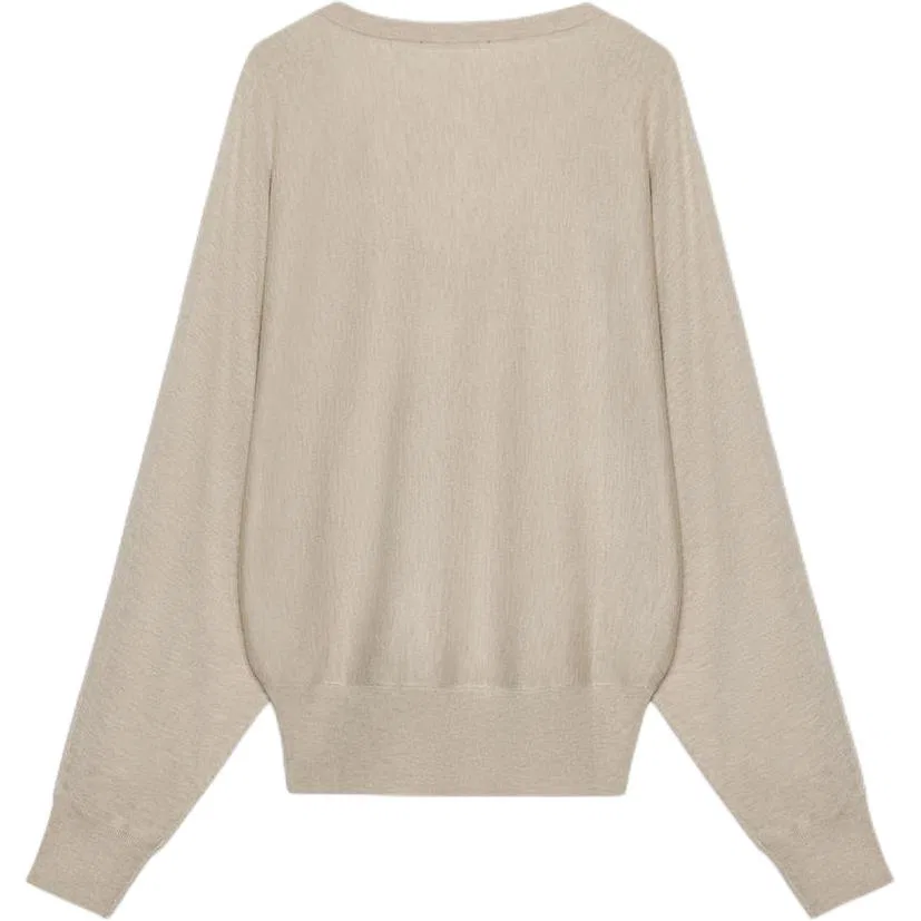 Женский свитер с V-образным вырезом Sand/Zebra Print ZARA, Sand/Zebra Print — фото 3