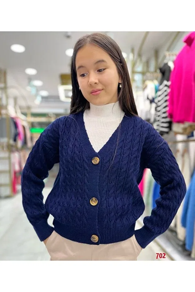 Детский кардиган для девочек с косами Minimoda Kids, Laciver