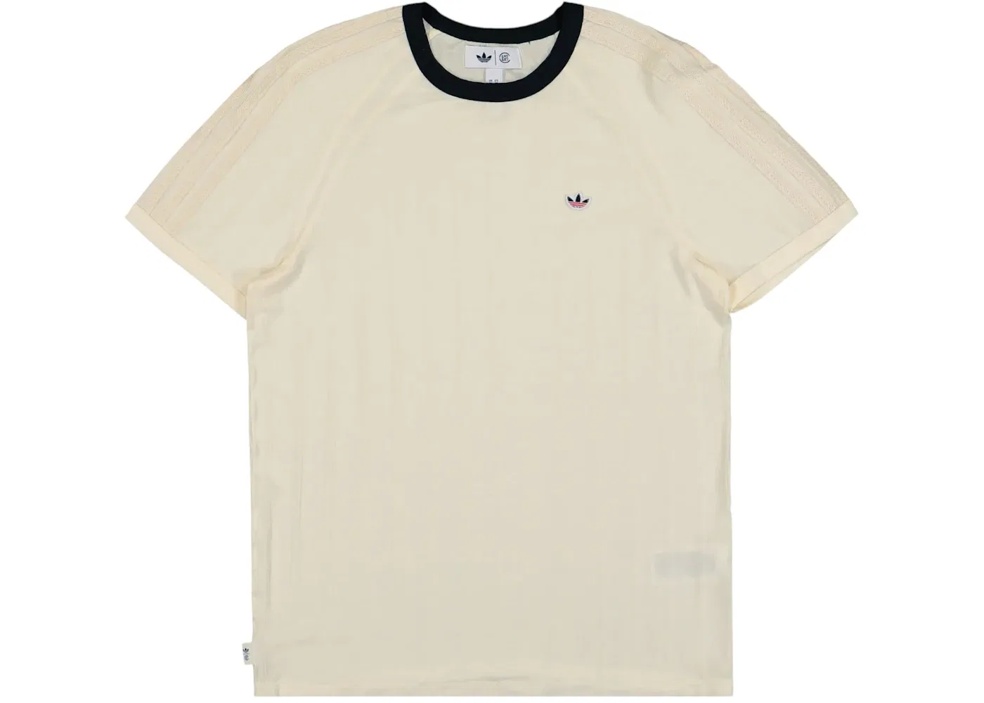Мужская футболка с принтом Adidas x CLOT Rib Tee, Cream White/Green Night