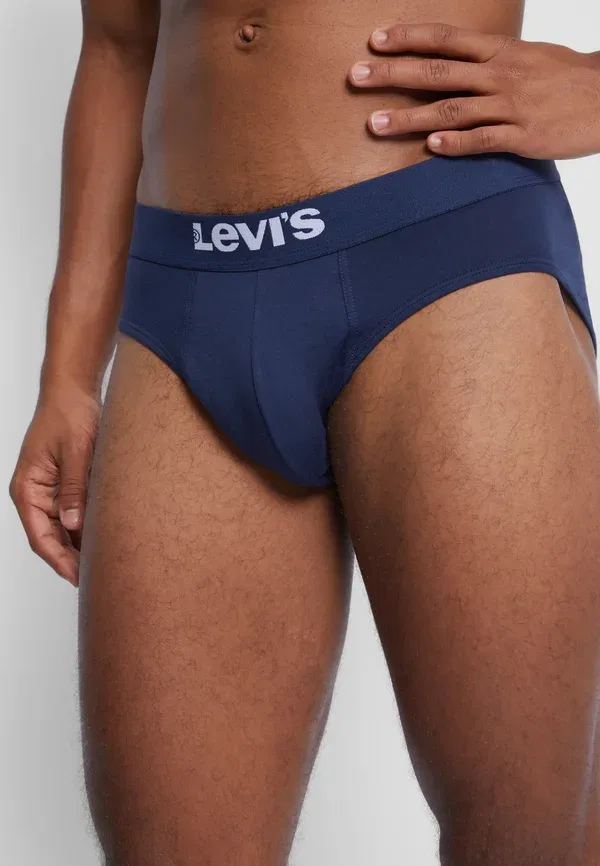Мужские однотонные базовые трусы, комплект из 2 штук Levi'S, темно-синий — фото 4