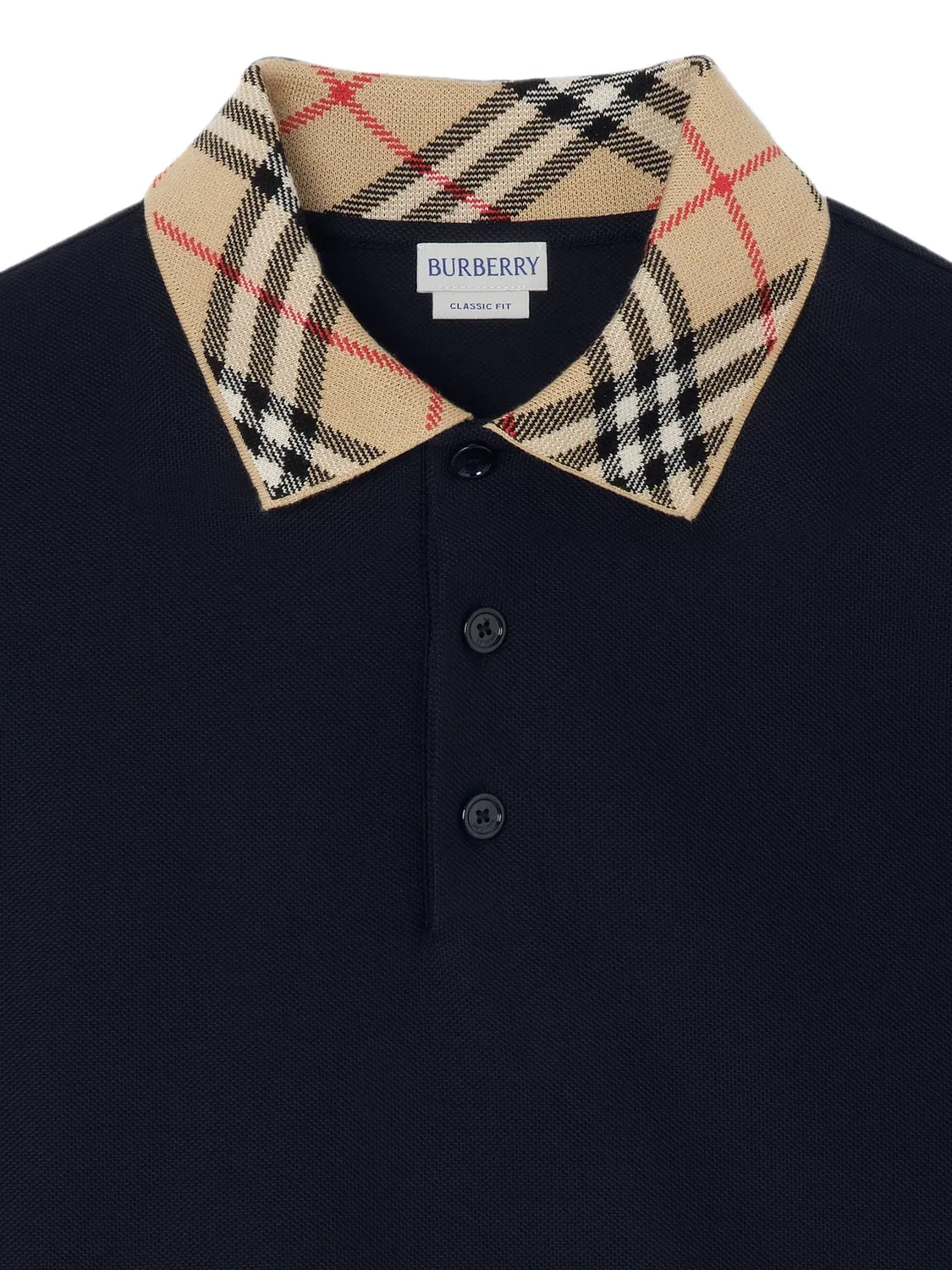 Рубашка поло в клетку с длинными рукавами Burberry, синий — фото 4