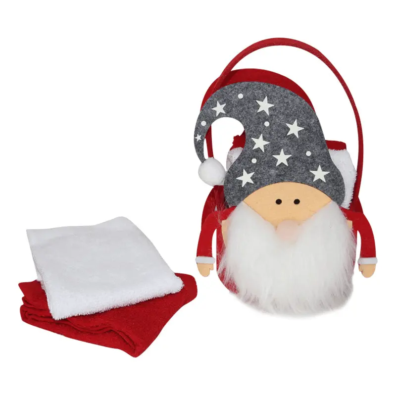 

Набор полотенец Re Sole Mini Bag Xmas Lavette, 2 шт, красный/серый