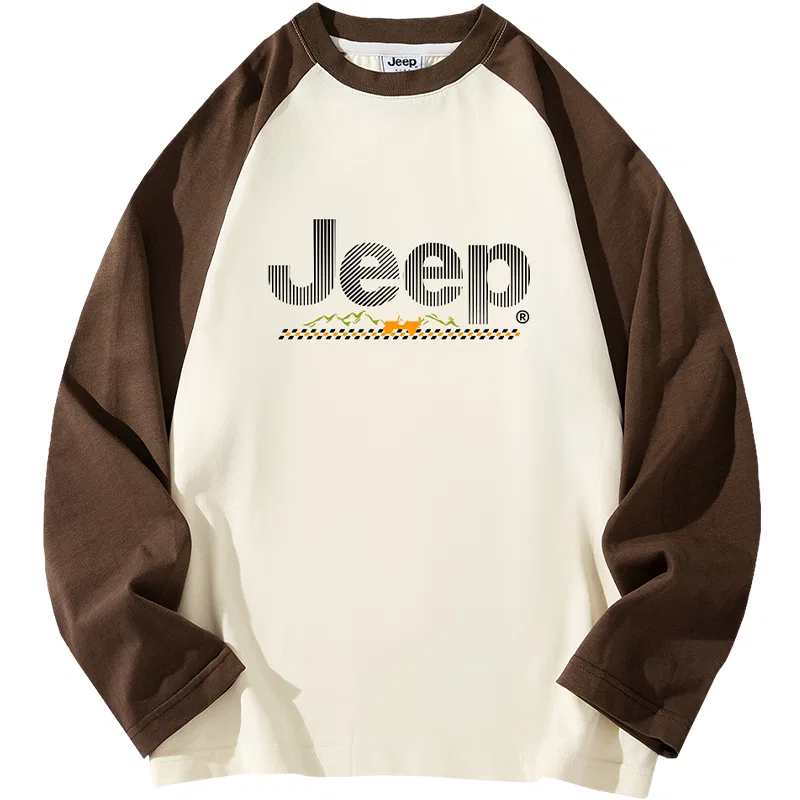 Детская футболка из плотного хлопка Jeep, молочно-белый