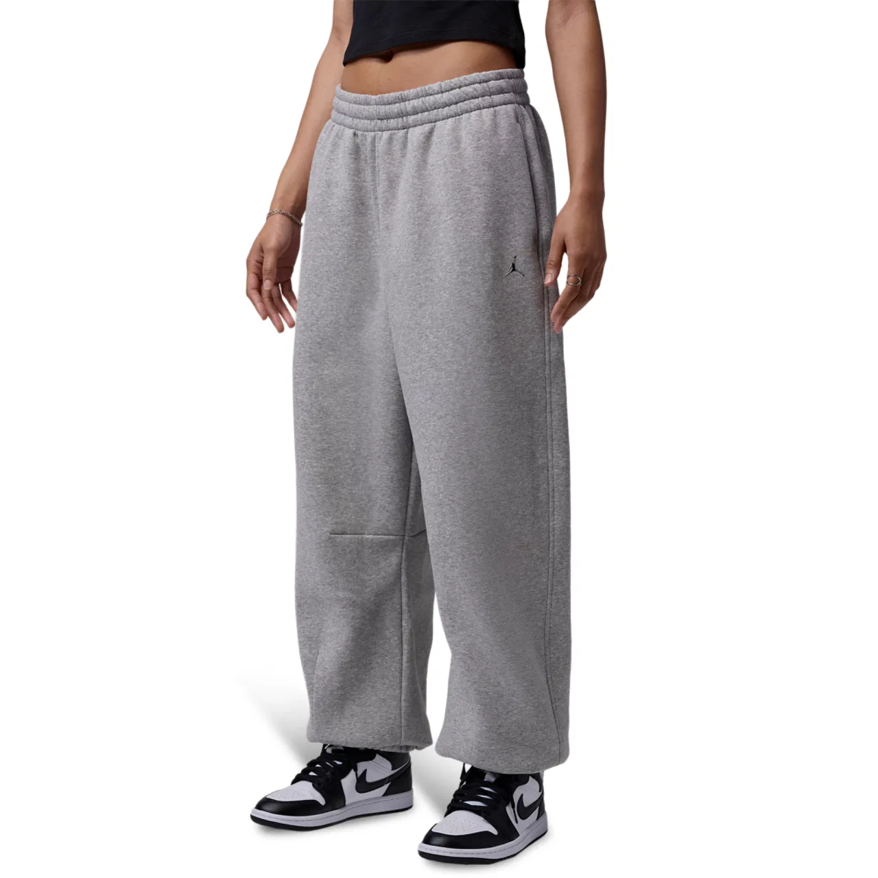 Женские спортивные штаны из футера с утяжкой Jordan Brooklyn Fleece Jogger Pant BB, Dk Grey Heather