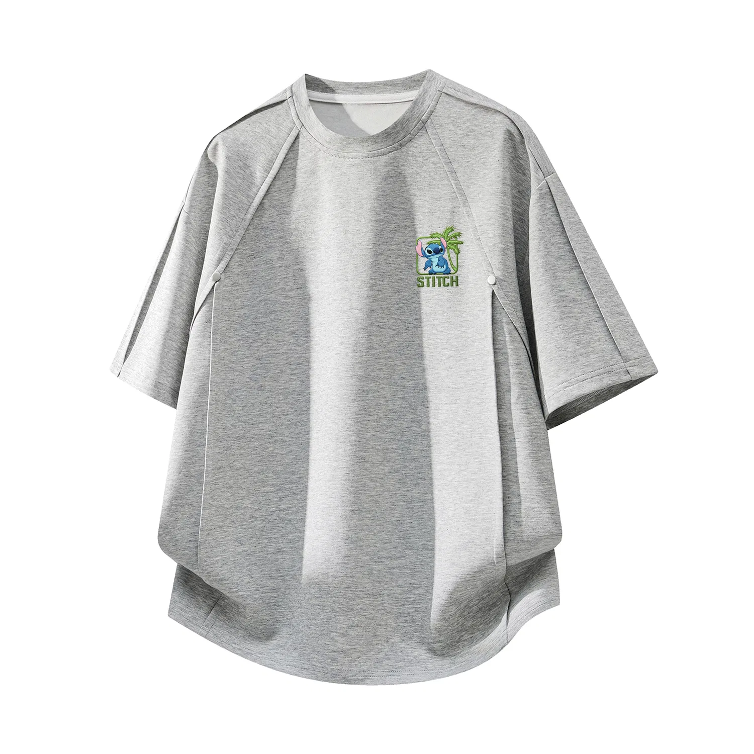 Детская футболка с принтом Disney, Unisex Crew Neck Moderate Other, Disney, Gray