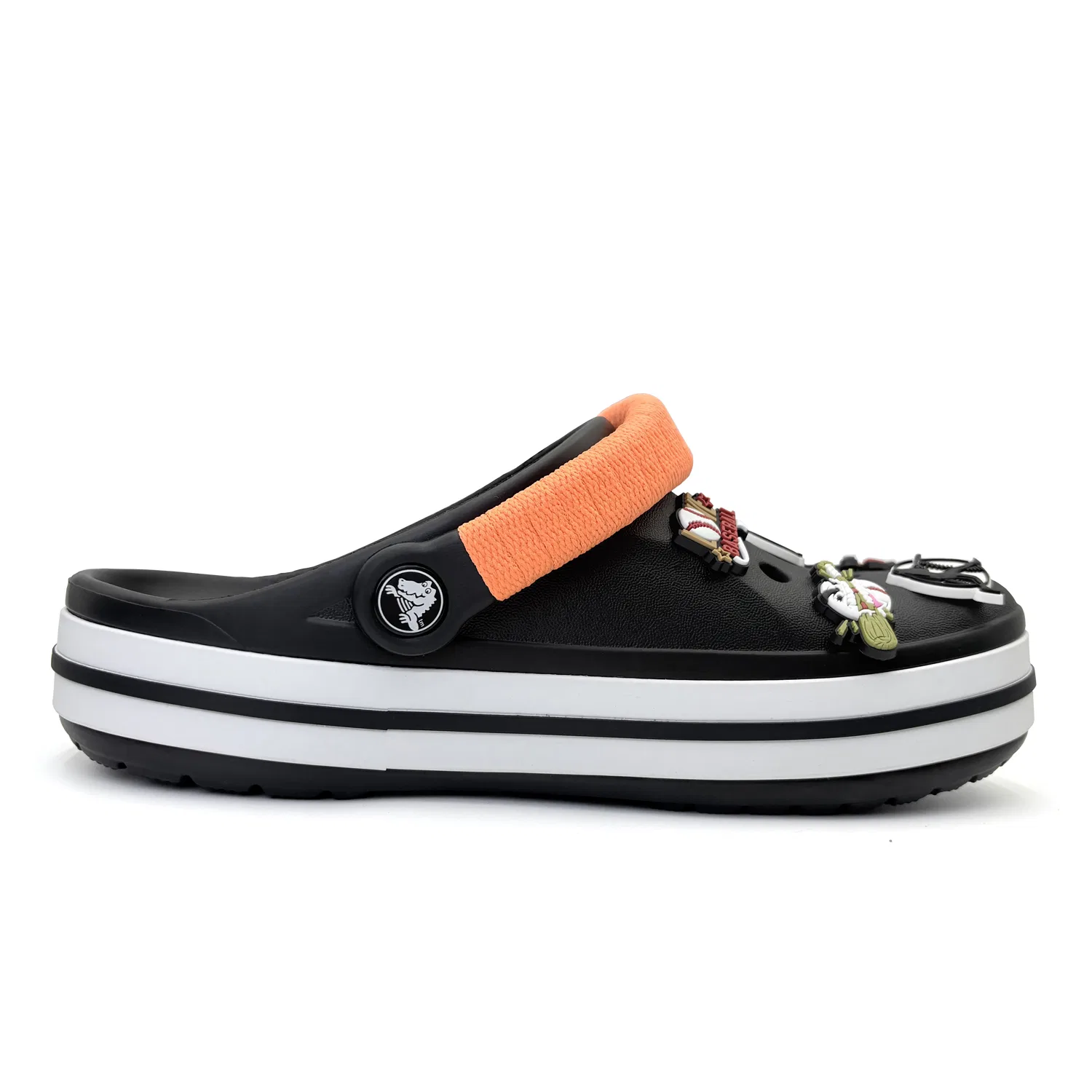 Детские сабо-клоги с принтом Bayaband Clogs Crocs, Black — фото 4