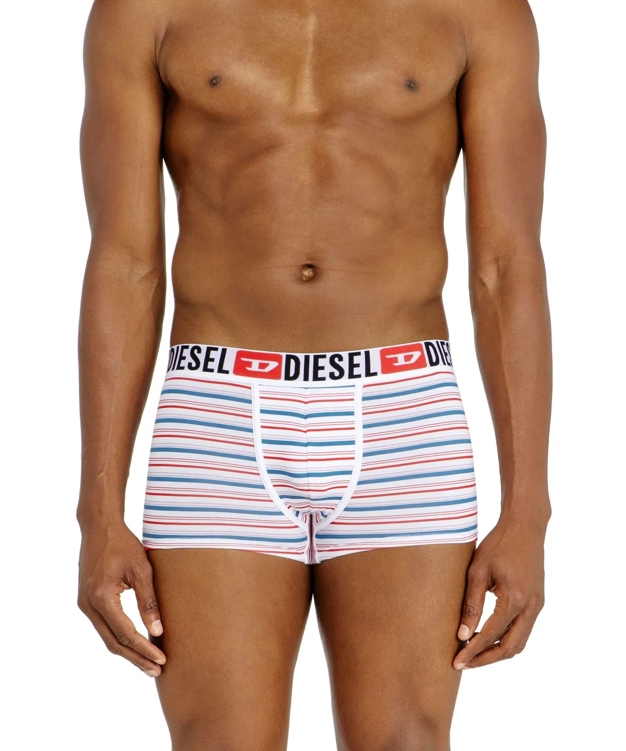 Мужские боксеры с полосатым принтом DAMIEN DIESEL, White